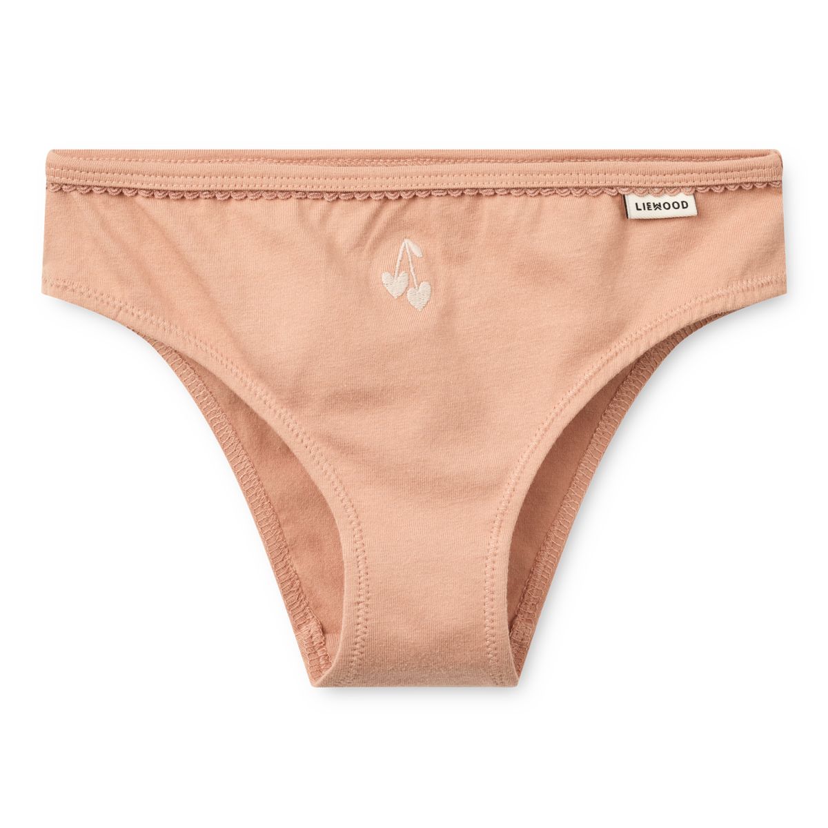 Pale Tuscany Sweetheart Mix Organic Cotton Stretch Briefs 3-Pack with Lace Detail & Lined Gusset for Girls Everyday Wear