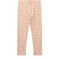 Rosey Mini Cherry Heart Print Organic Cotton Rib Leggings with Elasticated Waist for Kids Nursery & School