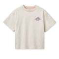 Sandy Mood Print Thick Organic Cotton T-Shirt with Boxy Fit & Dropped Shoulders for Kids School & Weekend