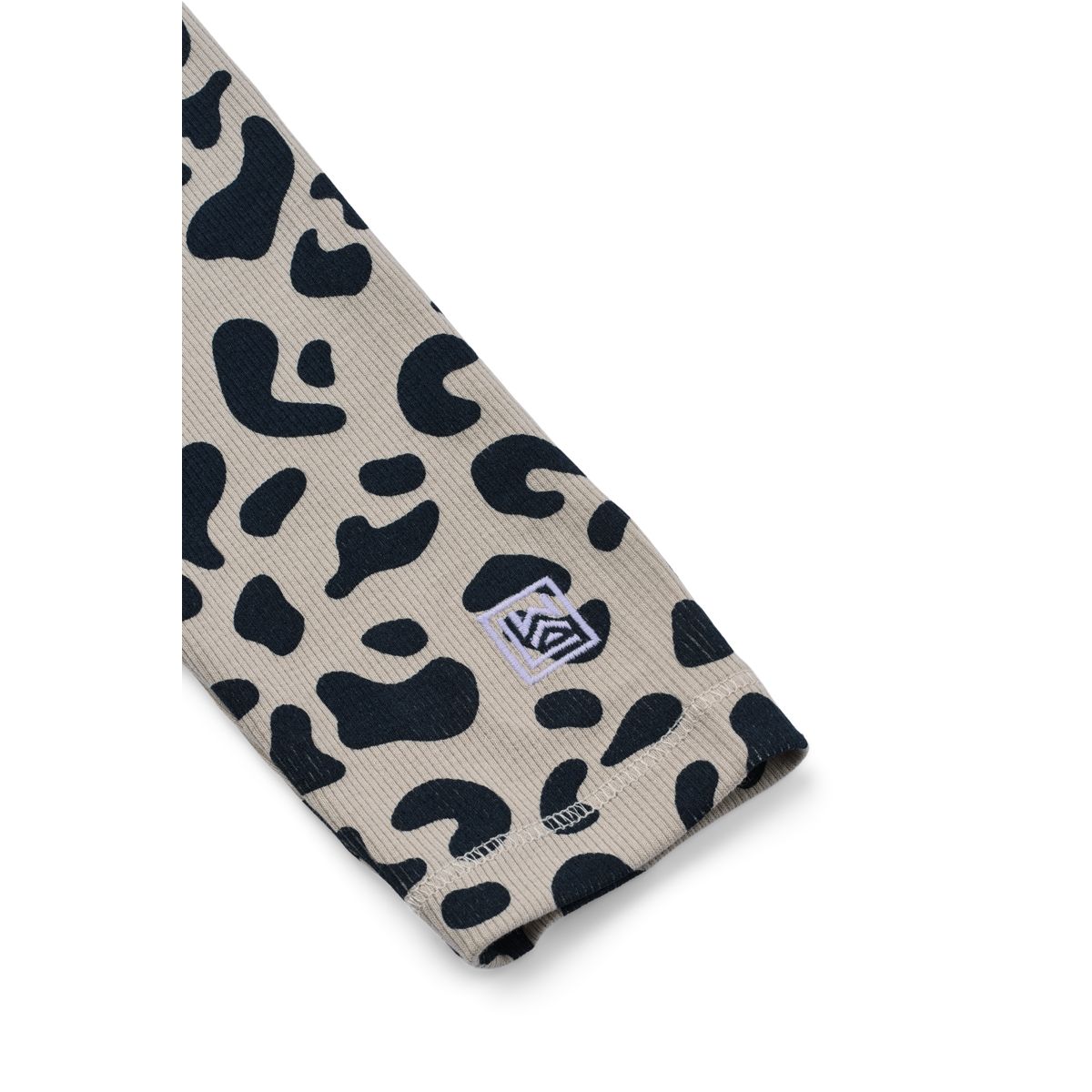 Mist Leo Print Organic Cotton Rib Leggings with Elasticated Waist for Kids Nursery, School & Active Play