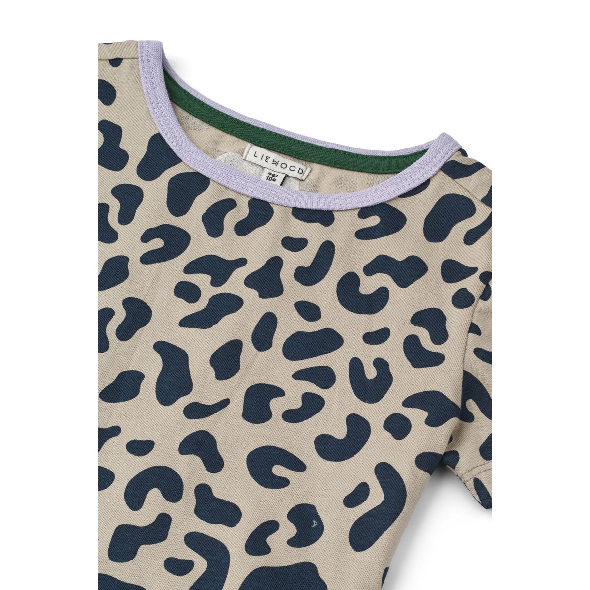 Mist Leo Print Organic Cotton Peplum T-Shirt with Flared Hem for Girls Everyday & Casual Wear