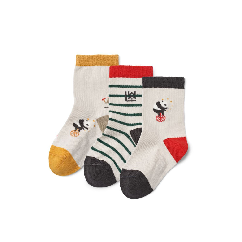 Print Cotton-Blend Socks 3-Pack with Secure Elasticated Fit for Kids Everyday Wear