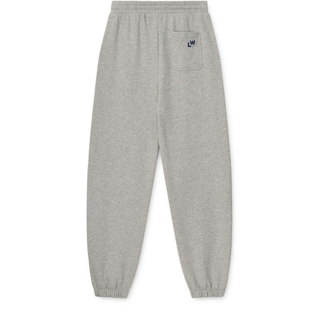 Grey Melange Organic Cotton French Terry Adult Sweatpants with Adjustable Drawstring Waist for Family Matching & Weekend Wear