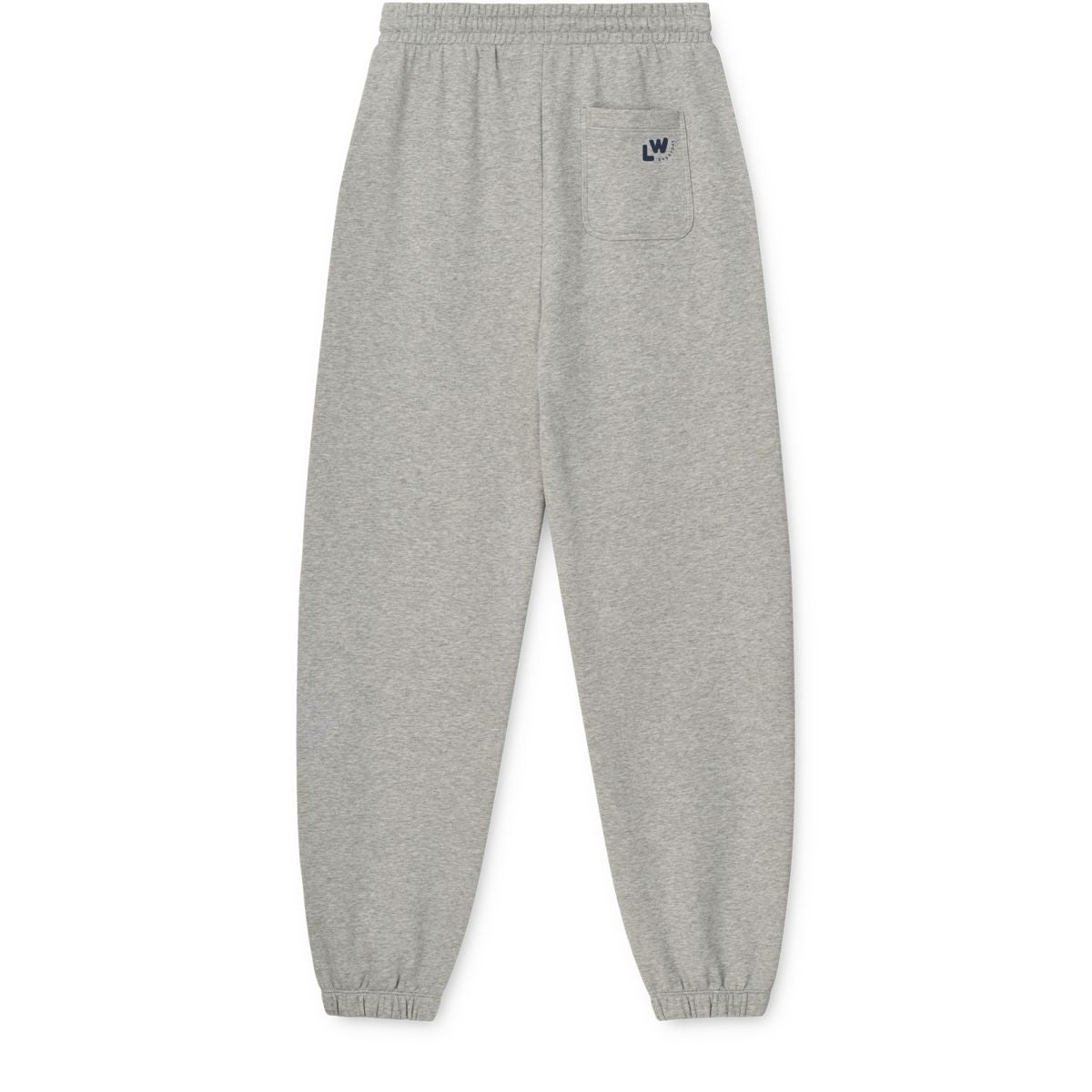 Grey Melange Organic Cotton French Terry Adult Sweatpants with Adjustable Drawstring Waist for Family Matching & Weekend Wear