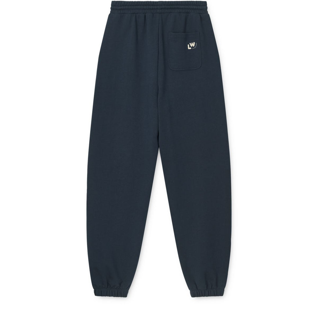 Classic Navy Organic Cotton French Terry Adult Sweatpants with Adjustable Drawstring Waist for Family Matching & Weekend Wear