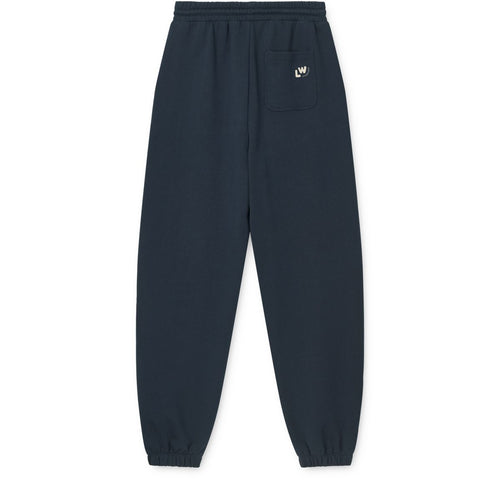 Classic Navy Organic Cotton French Terry Adult Sweatpants with Adjustable Drawstring Waist for Family Matching & Weekend Wear