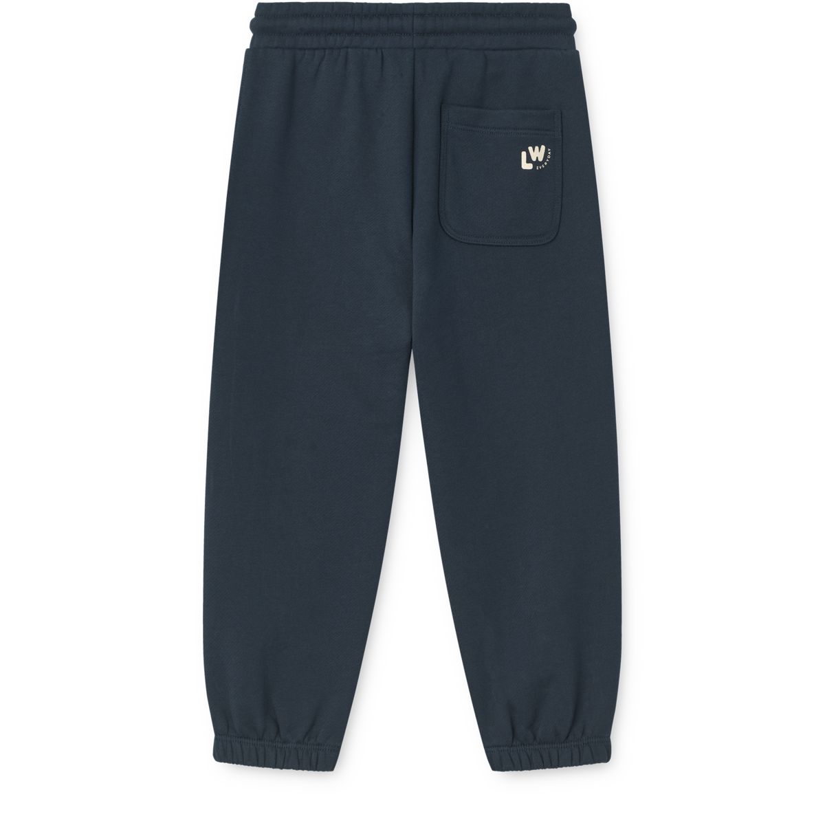 Classic Navy Organic Cotton French Terry Sweatpants with Adjustable Drawstring Waist for Kids Everyday Wear