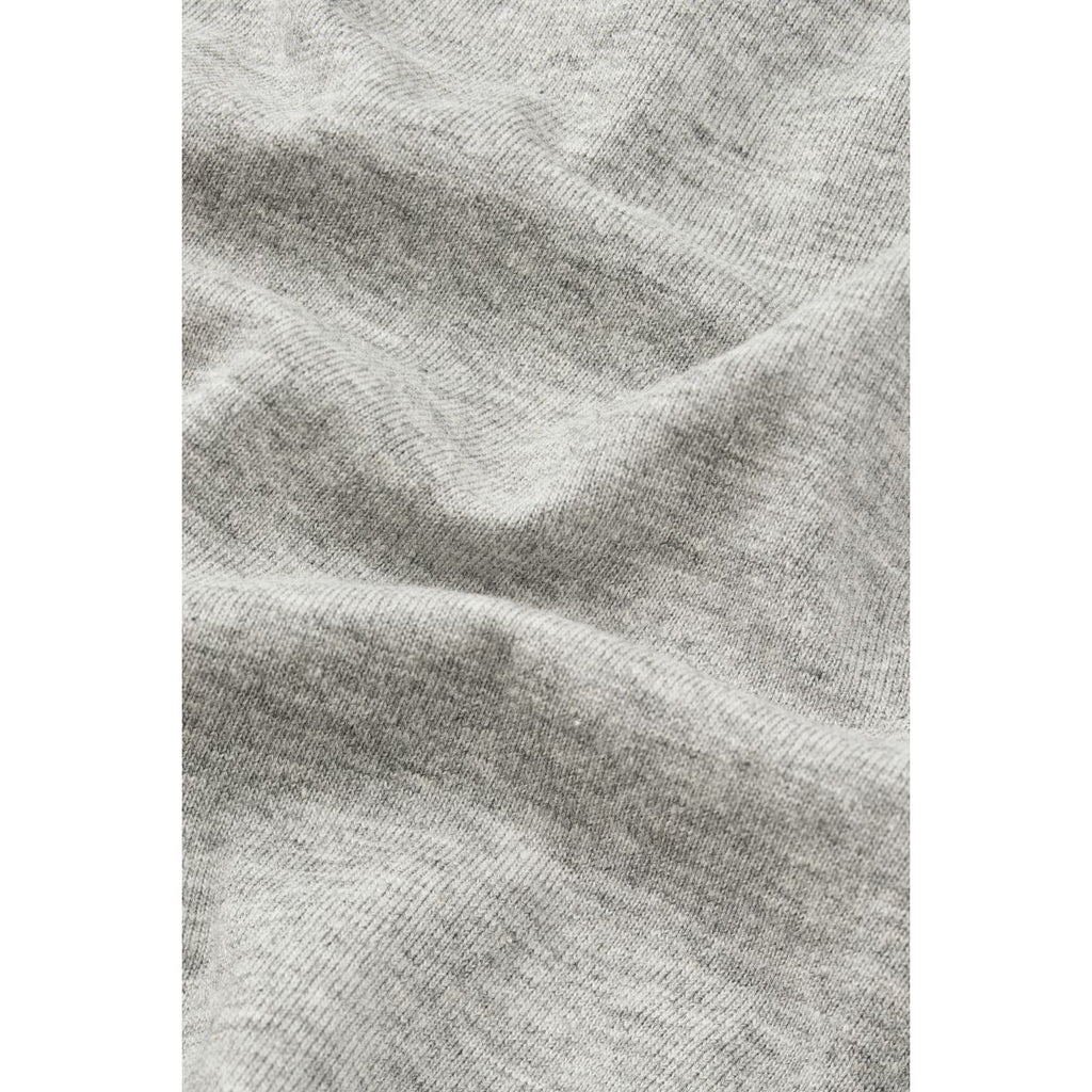 Grey Melange Organic Cotton T-Shirt with Relaxed Loose Fit & Ribbed Crew Neck for Kids Everyday Wear