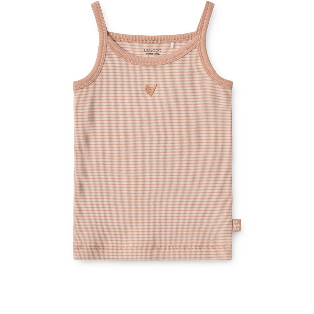 Stripe & Tuscany Organic Cotton Stretch Singlet 2-Pack with Edge Binding for Kids Summer & Holiday Wear