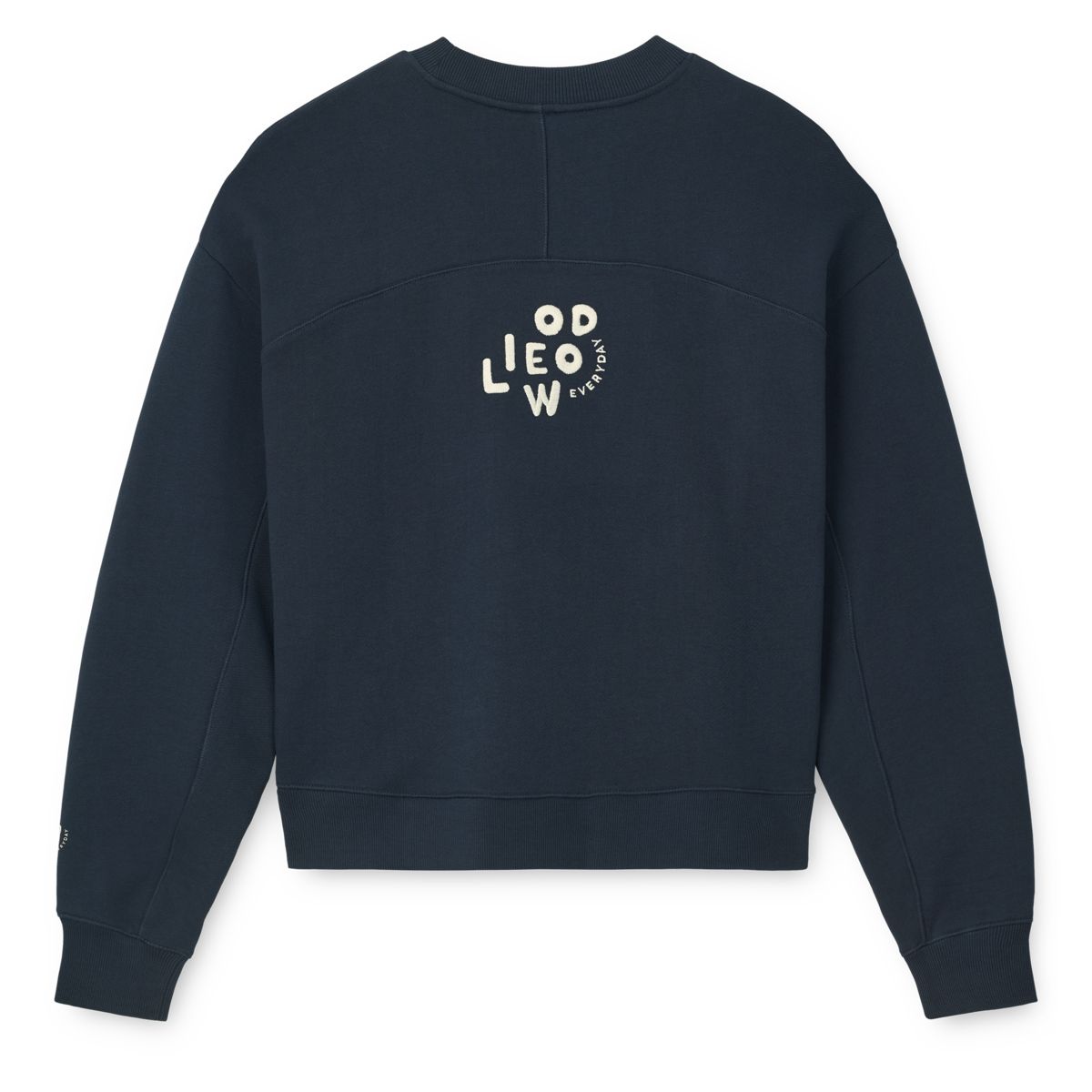 Classic Navy Organic Cotton French Terry Adult Sweatshirt with Dropped Shoulders & Ribbed Trims for Family Matching & Everyday Wear