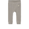 Sandy & Navy Stripe Organic Cotton Stretch Baby Leggings with Grow Cuffs & High Rib Waist for Newborn & Infant Everyday Wear