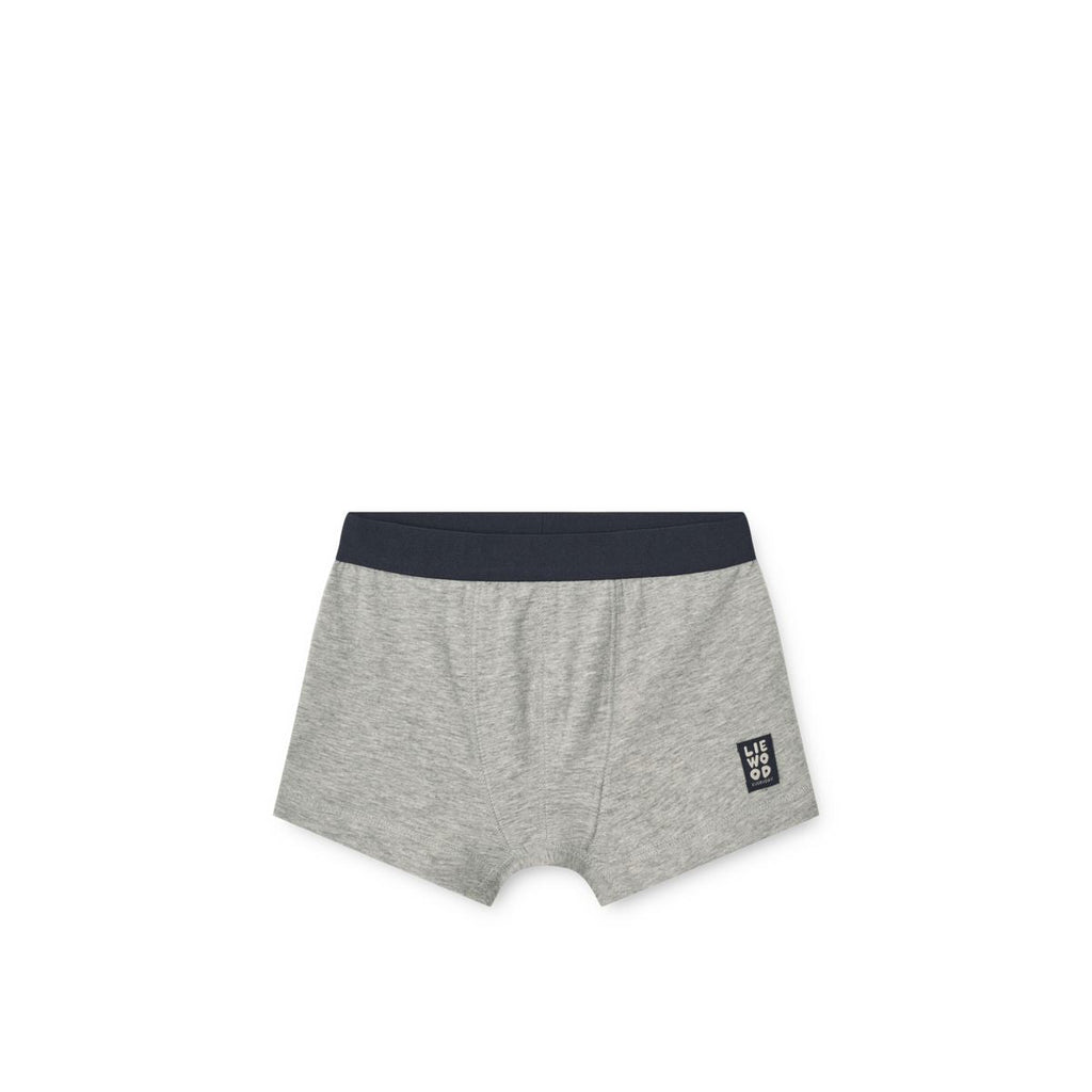 Classic Navy Mix Organic Cotton Stretch Boxer Briefs 5-Pack with Double-Layered Front for Boys Everyday Wear