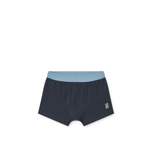 Classic Navy Mix Organic Cotton Stretch Boxer Briefs 5-Pack with Double-Layered Front for Boys Everyday Wear