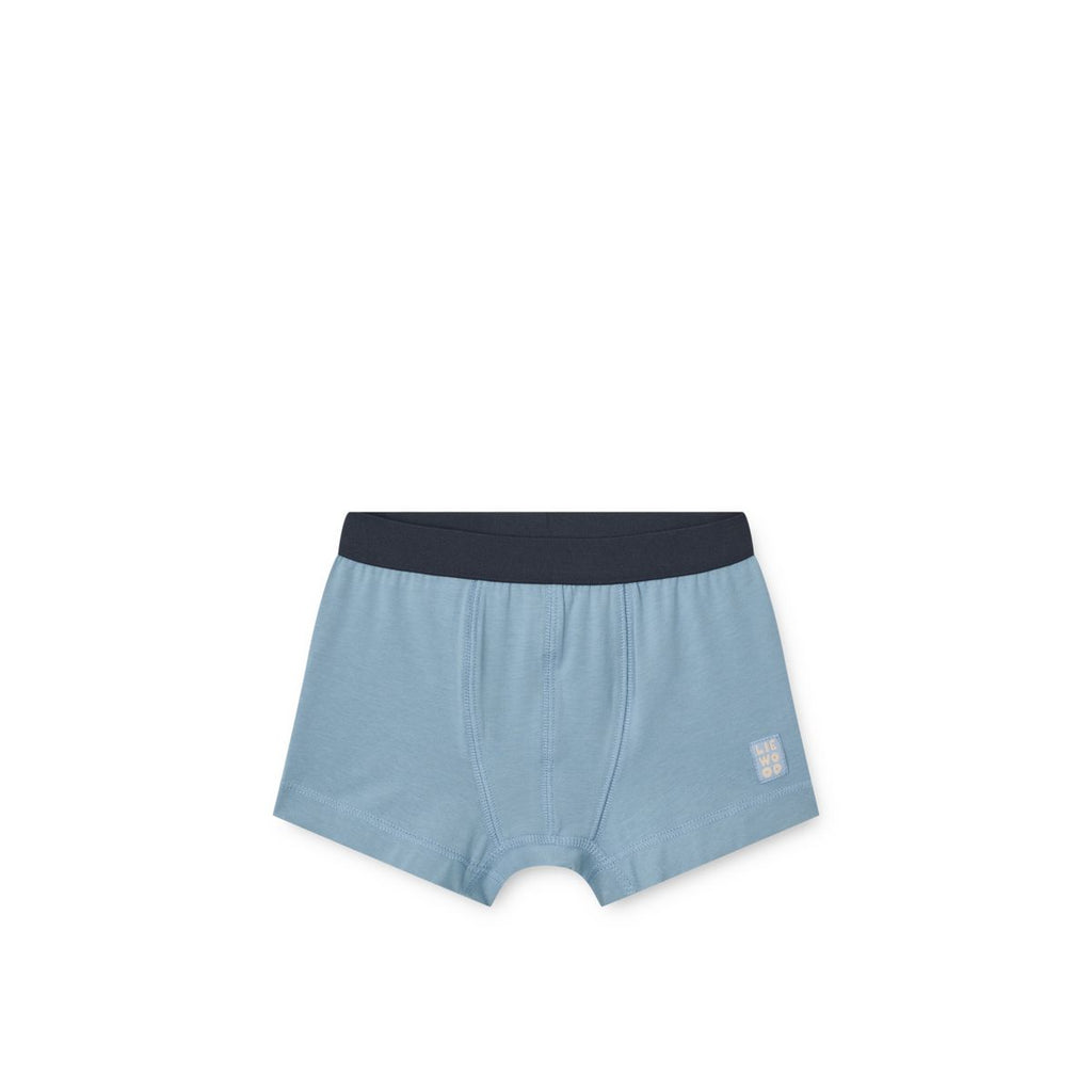 Classic Navy Mix Organic Cotton Stretch Boxer Briefs 5-Pack with Double-Layered Front for Boys Everyday Wear