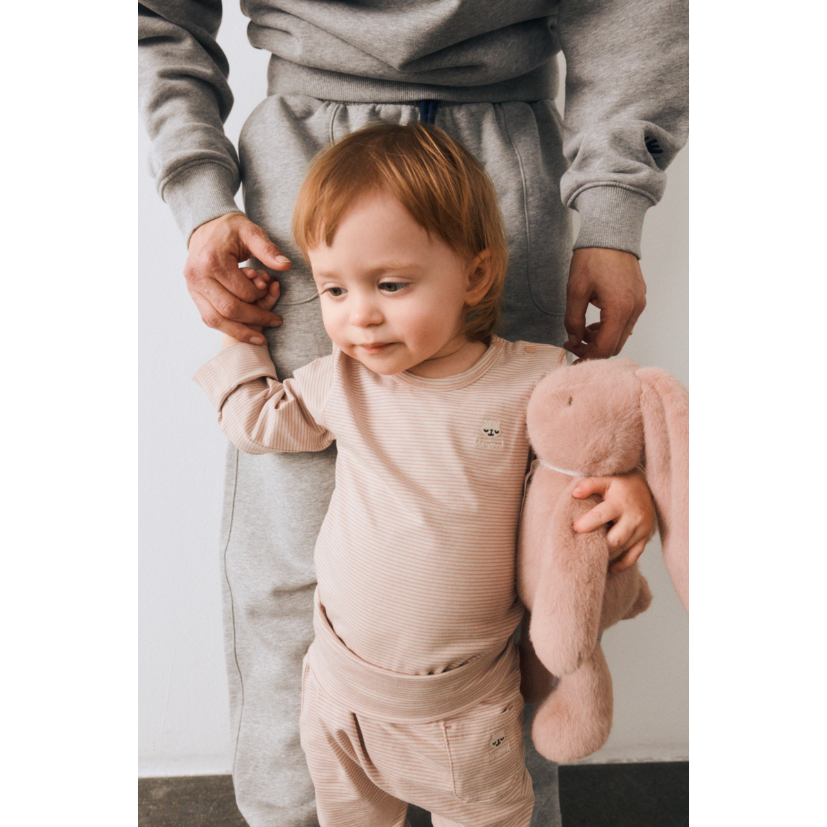 Stripe Organic Cotton Stretch Long-Sleeve Bodysuit with Grow Cuffs & Adjustable Snap Buttons for Baby Everyday Layering