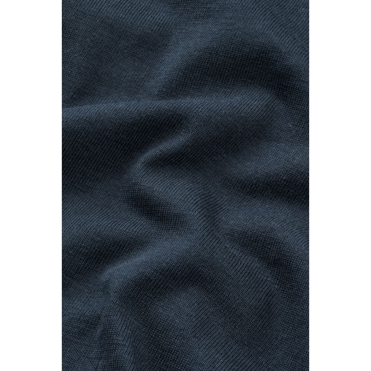 Classic Navy Organic Cotton Long-Sleeve T-Shirt with Relaxed Loose Fit & Ribbed Crew Neck for Kids Layering & Everyday Wear