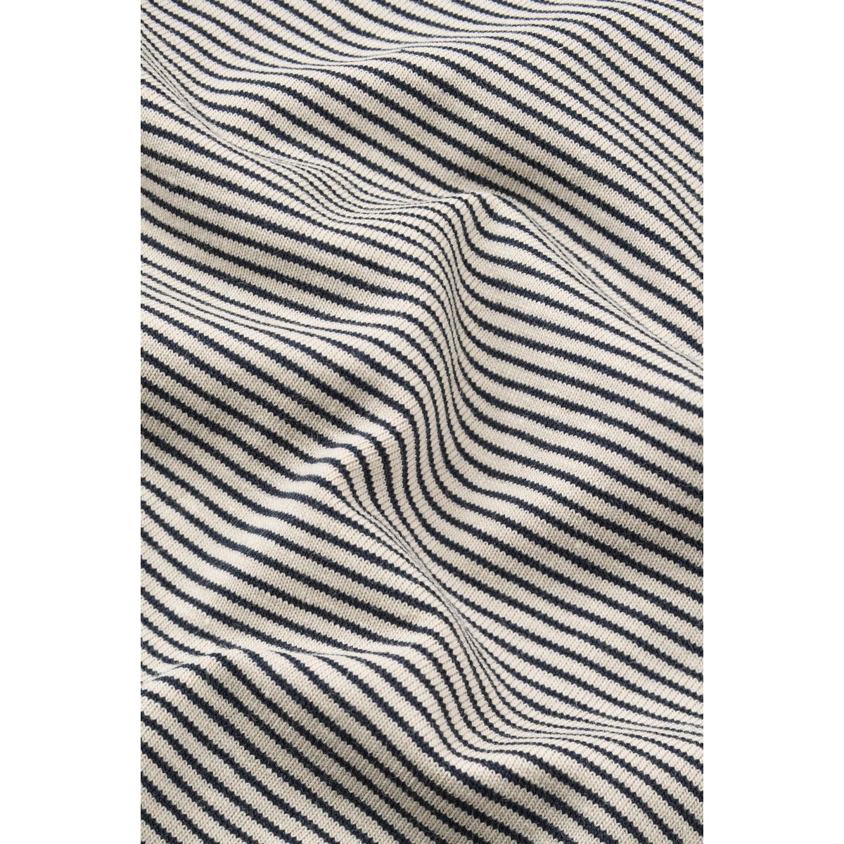 Sandy & Navy Stripe Organic Cotton Stretch Pyjama Jumpsuit with Grow Cuffs & Snap Buttons for Baby Sleep & Morning Cuddles