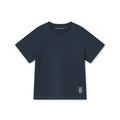 Classic Navy Organic Cotton T-Shirt with Relaxed Loose Fit & Ribbed Crew Neck for Kids Everyday Wear