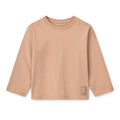 Soft Tuscany Organic Cotton Long-Sleeve T-Shirt with Relaxed Loose Fit & Ribbed Crew Neck for Kids Layering & Everyday Wear