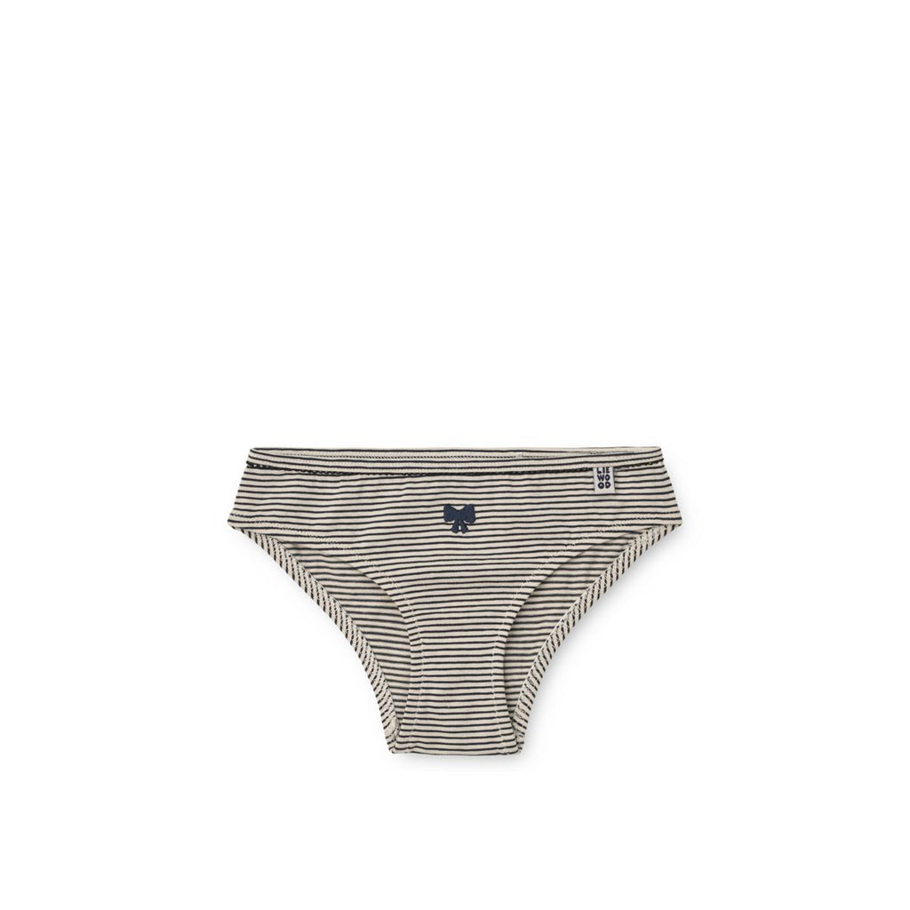 Pale Tuscany Mix Organic Cotton Stretch Briefs 5-Pack with Lace Waistband for Girls Everyday Wear