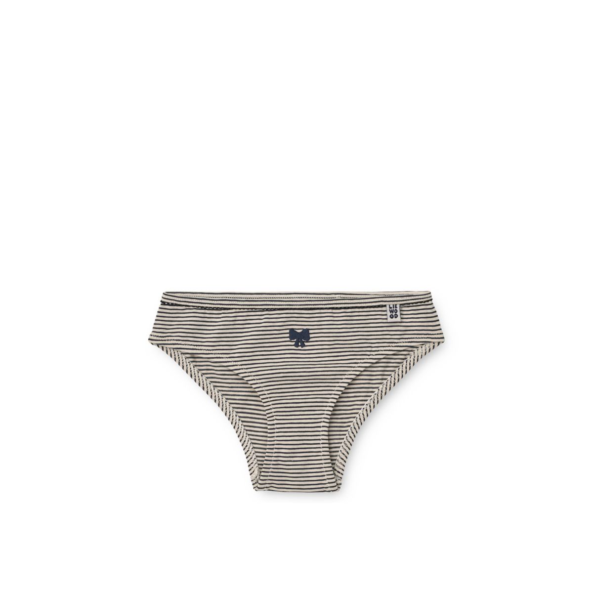 Pale Tuscany Mix Organic Cotton Stretch Briefs 5-Pack with Lace Waistband for Girls Everyday Wear