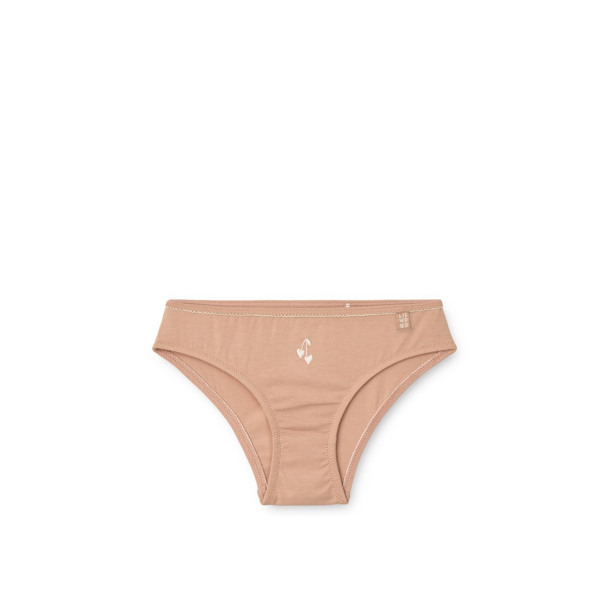 Pale Tuscany Mix Organic Cotton Stretch Briefs 5-Pack with Lace Waistband for Girls Everyday Wear