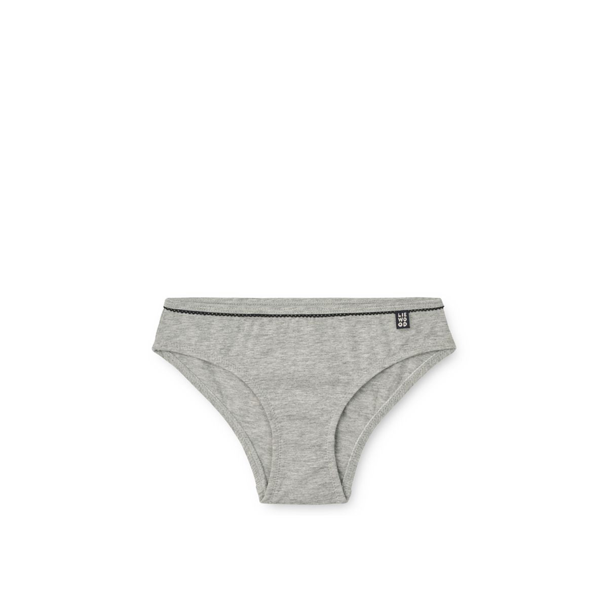 Pale Tuscany Mix Organic Cotton Stretch Briefs 5-Pack with Lace Waistband for Girls Everyday Wear