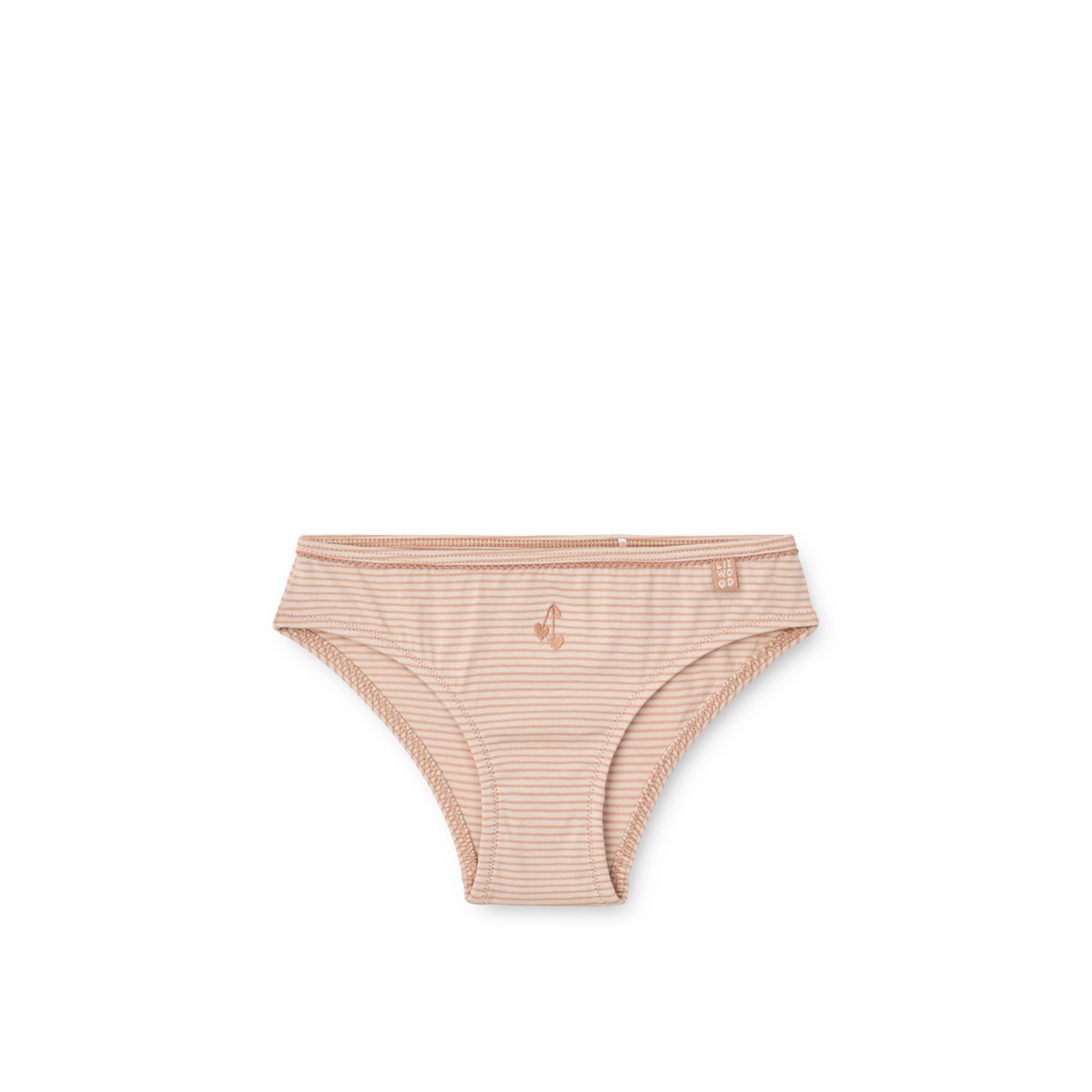 Pale Tuscany Mix Organic Cotton Stretch Briefs 5-Pack with Lace Waistband for Girls Everyday Wear