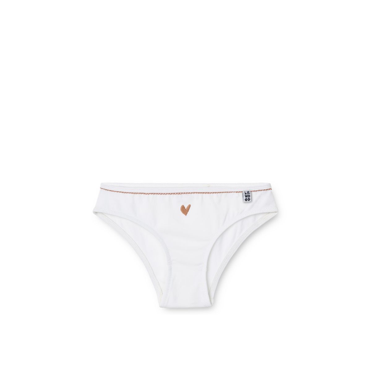 Pale Tuscany Mix Organic Cotton Stretch Briefs 5-Pack with Lace Waistband for Girls Everyday Wear