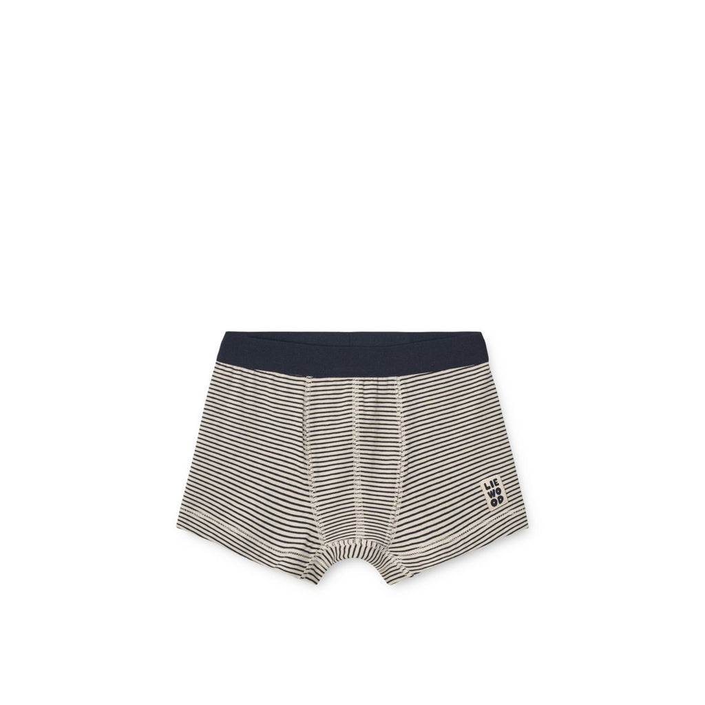 Classic Navy Mix Organic Cotton Stretch Boxer Briefs 5-Pack with Double-Layered Front for Boys Everyday Wear