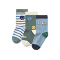 Fun Graphic Cotton-Blend Socks 3-Pack with Breathable Elasticated Fit for Active Kids